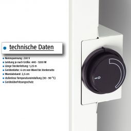 Jollytherm Infrarotheizung mit pulverbeschichteter Metallfront 5