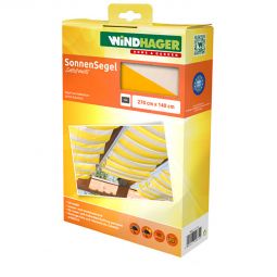 Windhager Sonnensegel-Seilspanntechnik Gelb/Weiß 3