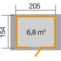 weka Gerätehaus 223 anthrazit Geräteschuppen 5