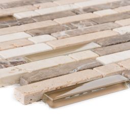 Wellker Kombimosaik Glas Naturstein Marron 3