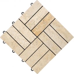 florco Klickfliese stone Travertine 4x3 3