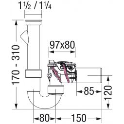 KESSEL Rückstaudoppelverschluss Staufix-Siphon HT Waschmaschinenanschluss 3