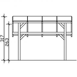 Skan Holz Einzelcarport Schwaben Schiefergrau 6