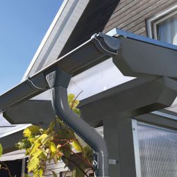 Skan Holz Dachrinnen-Set Metall Anthrazit 3