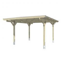 Skan Holz Einzelcarport Odenwald Weiß 3
