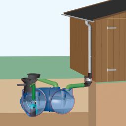 Rewatec Fallrohrfilter Regen-Ablauffilter Regensammler 3