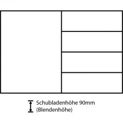 Wellker Schubladeneinteilung Schubladenschrank B7 3