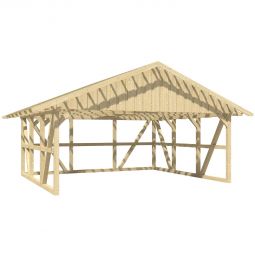 Skan Holz Doppelcarport Schwarzwald mit 6