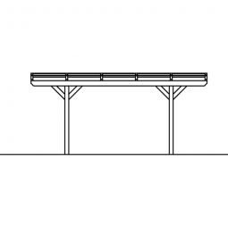 Skan Holz Einzelcarport Odenwald Weiß 4