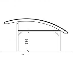 Skan Holz Einzelcarport Schwaben Schiefergrau 8