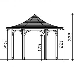 Skan Holz Pavillon Versailles Nussbaum 4
