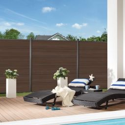 TraumGarten Sichtschutzzaun SYSTEM WPC PLATINUM 3