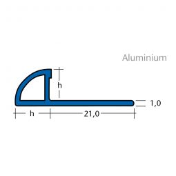 BLANKE Fliesenschiene Viertelkreis-Profil Aluminium silberfarben 3