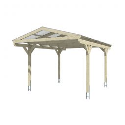Skan Holz Einzelcarport Westerwald Schiefergrau 3