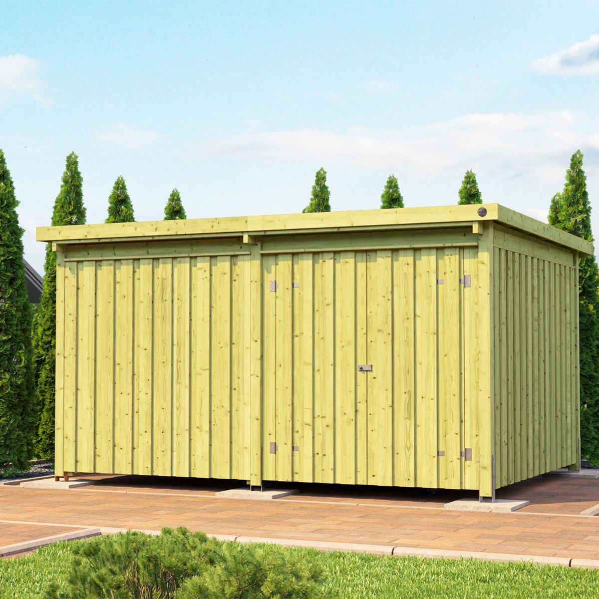 weka Gerätehaus 607 imprägniert Geräteschuppen BENZ24