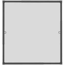 Windhager Insektenschutz Rahmenfenster Click & Protect 130x140 cm Anthrazit Säge frei montierbar, stufenlos einstellbar, mit Dichtungsbürste
