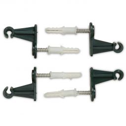 Windhager Wandbefestigung für Gitterspalier grün, 4 Stk Halterclips zur sicheren Wandmontage von Spalieren