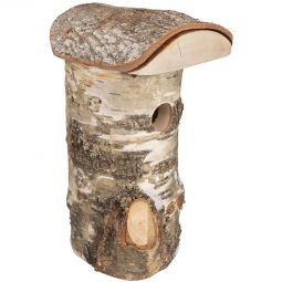 Windhager Nistkasten Wildkogel Meisenkasten aus echtem Birkenstamm mit abschraubbarem Dach
