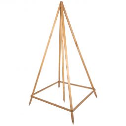 Windhager Holz-Rankhilfe Tipi 75x75x145 cm DIY-Rankhilfe aus Holz für Gemüsebeet und Hochwuchs