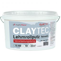 CLAYTEC Lehmrollputz Reinweiß 10L verarbeitungsfertig