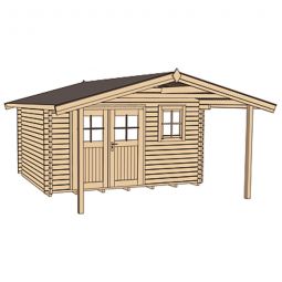 weka Gartenhaus 136 A naturbelassen Gartenhütte verschiedene Größen, Fichtenholz mit Wandstärke 45mm