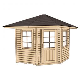 weka Gartenhaus 149 naturbelassen Gartenhütte verschiedene Größen, Fichtenholz mit Wandstärke 28mm