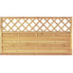 T&J Gartenzaun Maxi-Massiv mit Dekorgitter Vorgartenzaun Holzzaun Gartenzaun Maxi-Massiv aus Kiefer/Fichte mit Dekorgitter, kesseldruckimprägniert, 45x45 mm Rahmen, in 100 oder 180 cm Breite erhältlich