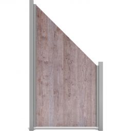 GroJa Premo HPL-Sichtschutzelement Holzoptik Anschluss Sichtschutz Robust und beständig, 90x180/90x0,8 cm, rechts und links montierbar