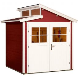 weka Gartenhaus 226 rot Gartenhütte verschiedene Größen, Fichtenholz mit Wandstärke 21mm