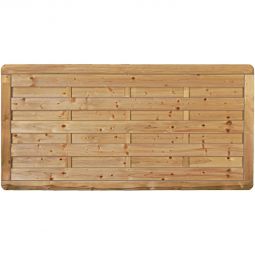 T&J Gartenzaun Avantgarde Vorgartenzaun Holzzaun Kesseldruckimprägnierter Vorgartenzaun aus Kiefer/Fichte, 180x90 cm, mit gerundeten Ecken und Edelstahlschraubnägeln, wetterfest und stabil
