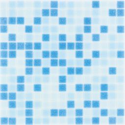 Glasmosaik Blue light Mix 32,6x32,6 cm Mosaikfliesen 4 mm auch als Muster erhältlich