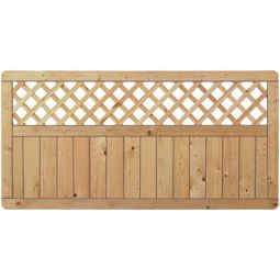 T&J Gartenzaun CLASSIC mit Dekorgitter Vorgartenzaun Holzzaun Gartenzaun CLASSIC 180x90 cm, kesseldruckimprägniert, Fichte, Dekorgitter mit 6x6 cm Maschen, Edelstahl geklammert – langlebig & dekorativ