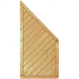 T&J Sichtschutzzaun CLASSIC Diagonal Anschluss Sichtschutz Lamellenzaun Classic Diagonal Anschlusszaun aus imprägnierter Fichte, diagonalen Profilbrettern und rostfreier Edelstahlklammerung