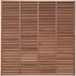 T&J Sichtschutzzaun CLAUSA Lamellenzaun aus Keruing Sichtschutz CLAUSA Sichtschutzzaun 180x180/160 cm aus Keruing-Holz mit 40x40 mm Rahmen und 12x54 mm Leisten, blickdicht und langlebig