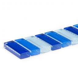 Bordüren Glas Blau Mix Stäbchen Mix glänzend 30,6x5 cm Mosaikfliesen auch als Muster erhältlich