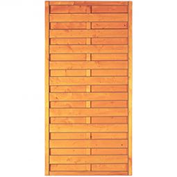 T&J Sichtschutzzaun SUNLINE Sichtschutz Lamellenzaun SUNLINE Sichtschutzzaun 180x180 & 90x180 cm, pinienfarbig, geriffelte Lamellen, Edelstahlnägel, fungizid vorbehandelt, Pfosten gerundet