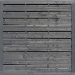 T&J Sichtschutzzaun NIGHTLINE Dichtzaun Sichtschutz Lamellenzaun NIGHTLINE Sichtschutzzaun 180x180 cm aus Kiefer/Fichte, dunkelgrau lasiert, 45x90 mm Rahmen, glatte 8,5x90 mm Lamellen