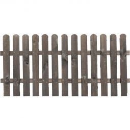 T&J BLACKLINE Vorgartenzaun BLACKLINE Vorgartenzaun 180x85 cm aus Kiefer/Fichte, anthrazitfarbig, mit gerundeten Latten und verzinkten Nagelverbindungen