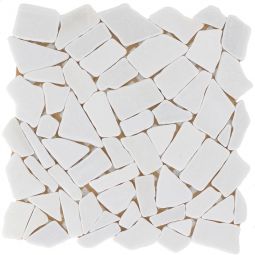 Natursteinmosaik Polymosaik Poly Bianco Carrara 30,5x30,5 cm Mosaikfliesen auch als Muster erhältlich