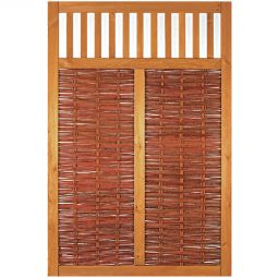 T&J VESUV Weidengeflechtzaun Sichtschutz VESUV Weidengeflechtzaun aus ölbehandelter Weide, mit braun gebeiztem Kieferrahmen 70x35 mm, erhältlich in 120x180 cm und 180x180 cm