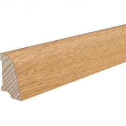 HARO Stecksockelleiste Eiche ohne Fräsung 2500x19x38 mm Fußleisten Pflegeleicht, modern, mit Kabelführung
