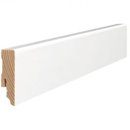 HARO Stecksockelleiste Cube weiß RAL 9016 foliert strong Fußleisten Matt-weiße Oberfläche, klare Linien, Maße 16x58 mm, 2,2 m