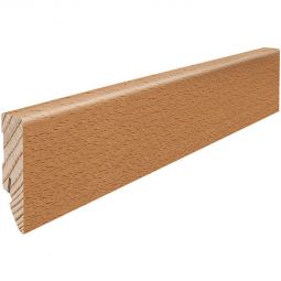 HARO Stecksockelleiste Cube Buche gedämpft Fußleisten Gedämpfte Buchenoptik, Massivholzkern, glatt, strukturiert oder versiegelt, Maße 16x58 mm, 2,2 m