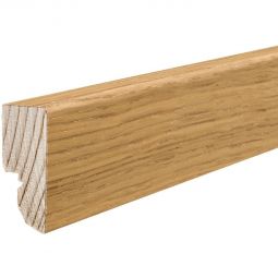 HARO Sockelleiste Cube Eiche ohne Fräsung mit Dämmstreifen Fußleisten Kubusform, Länge: 2500 mm