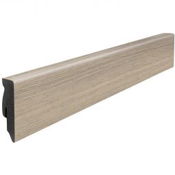 HARO Stecksockelleiste Cube Eiche Emilia samtgrau Fußleisten 2200x16x58 mm, samtgraue Holz-Optik, langlebig und pflegeleicht