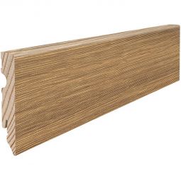 HARO Stecksockelleiste Cube Eiche Portland natur Lombardia wasserresistent Fußleisten 2200x15x80 mm, widerstandsfähig gegen Feuchtigkeit, natürlicher Holz-Look