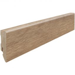 HARO Stecksockelleiste DISANO Cube Sandeiche Fußleisten Warmer Holzton trifft auf einfache Steckmontage, 2200x16x58 mm