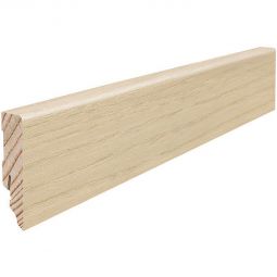 HARO Stecksockelleiste Cube Esche Lichtweiß Fußleisten Matt geölte Oberfläche, helles Holzbild, 16x58 mm, 2,2 m – für moderne, klare Raumabschlüsse