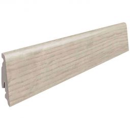 HARO Stecksockelleiste Eiche Sicilia weiß Bergamo silbergrau Fußleisten Maß 19x58 mm, steckbar, moderne Holzoptik in Silbergrau