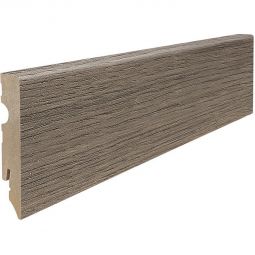 HARO Stecksockelleiste Cube Eiche Eleganza antikgrau Fußleisten Antikgraue Holzoptik, zwei Höhen – elegante Lösung für stilvolle Wandabschlüsse